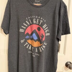 NWT Men’s Lucky Brand Graphic Tee. “Do you wanna get high..” Size Large
